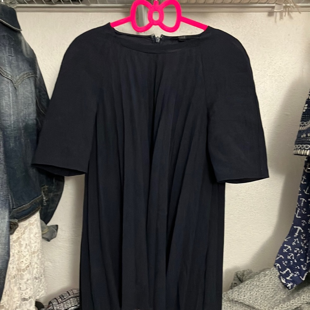 Navy short sleeve blouse